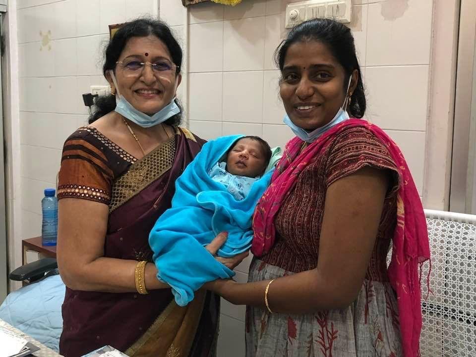 Dr. Raya Asalatha with new born baby & mother